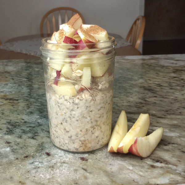 Overnight Apple Cinnamon Oats with Chia Seeds