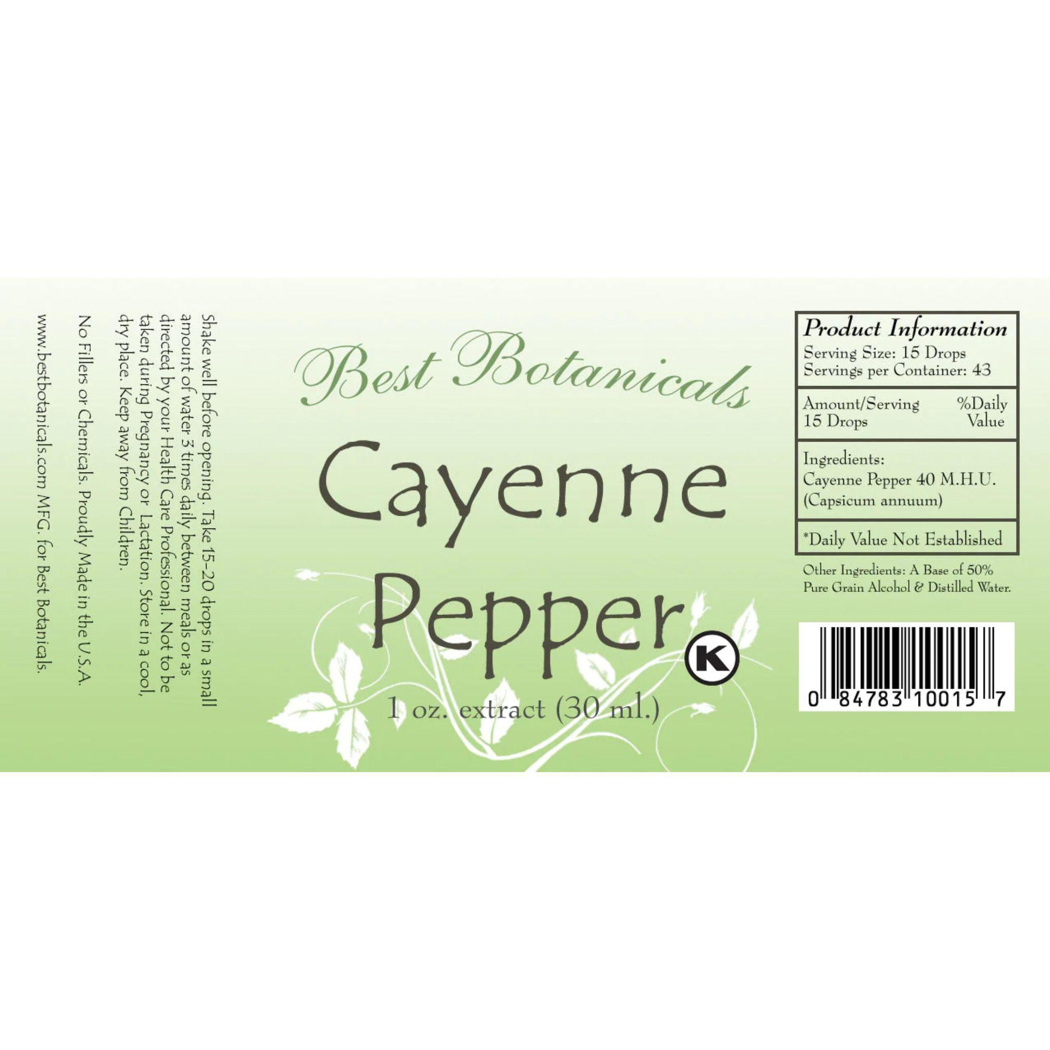 Cayenne Pepper Extract 40,000 HU - 1 oz