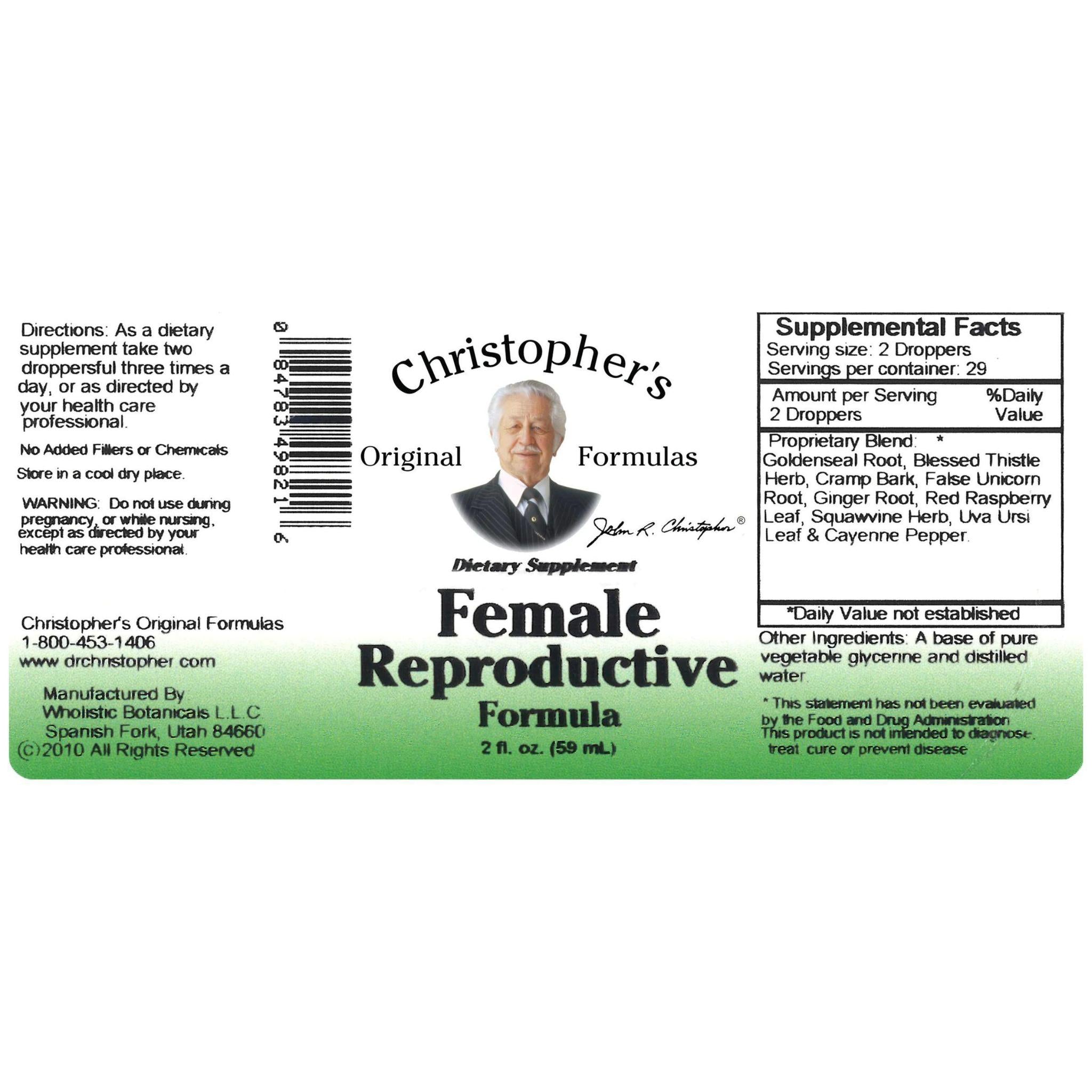 Female Reproductive Formula Extract 2 oz