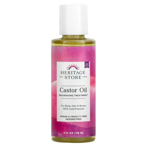 Heritage Store Castor Oil 4 oz. Nourishing Treatment.