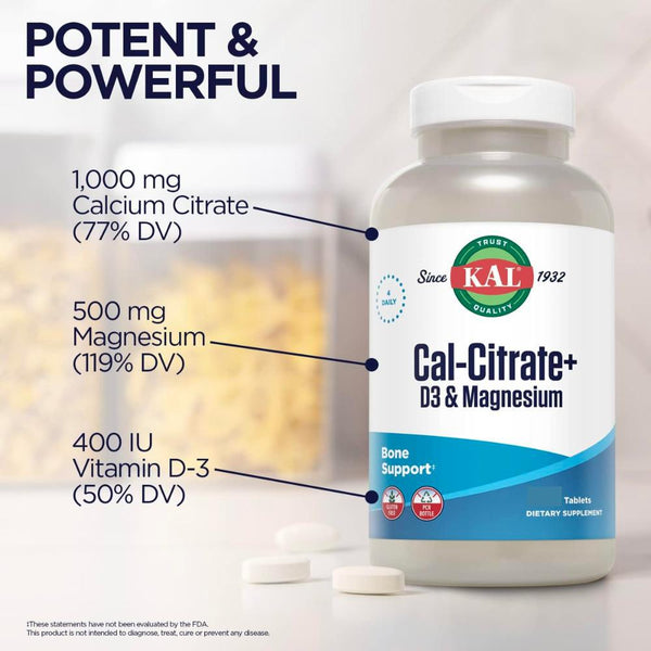 KAL Cal-Citrate+ D3 & Magnesium 240 ct