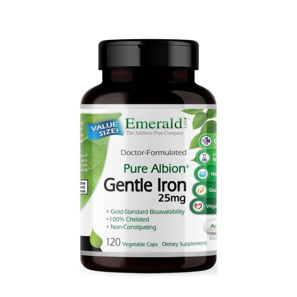 Gentle Iron (Pure Albion Chelated) - 25 mg - 120 Capsules
