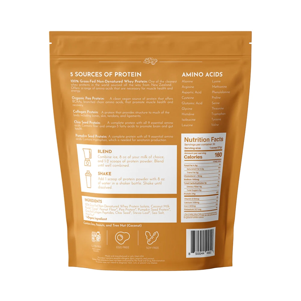 Just Ingredients Protein Powder - Creamy Peanut Butter Chocolate - 2.4 lb