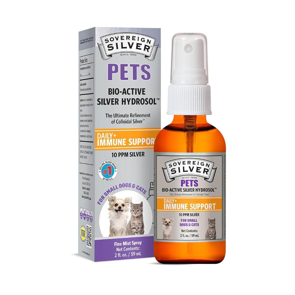PETS Bio-Active Silver Hydrosol Daily + Immune Support – Fine Mist Spray – 2 fl oz