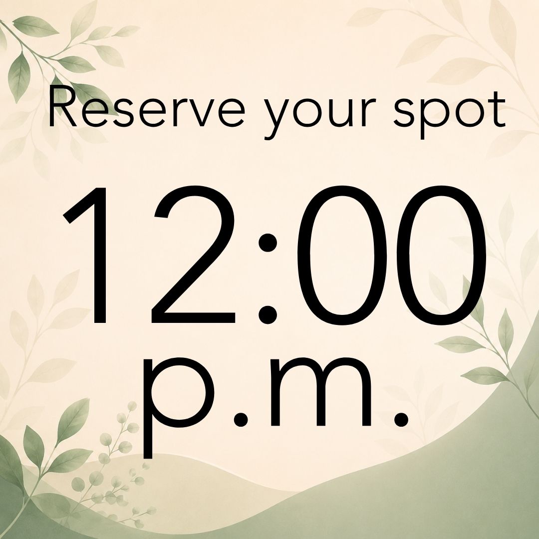 Ear Treatment with Lori 12:00 - 12:30 p.m.
