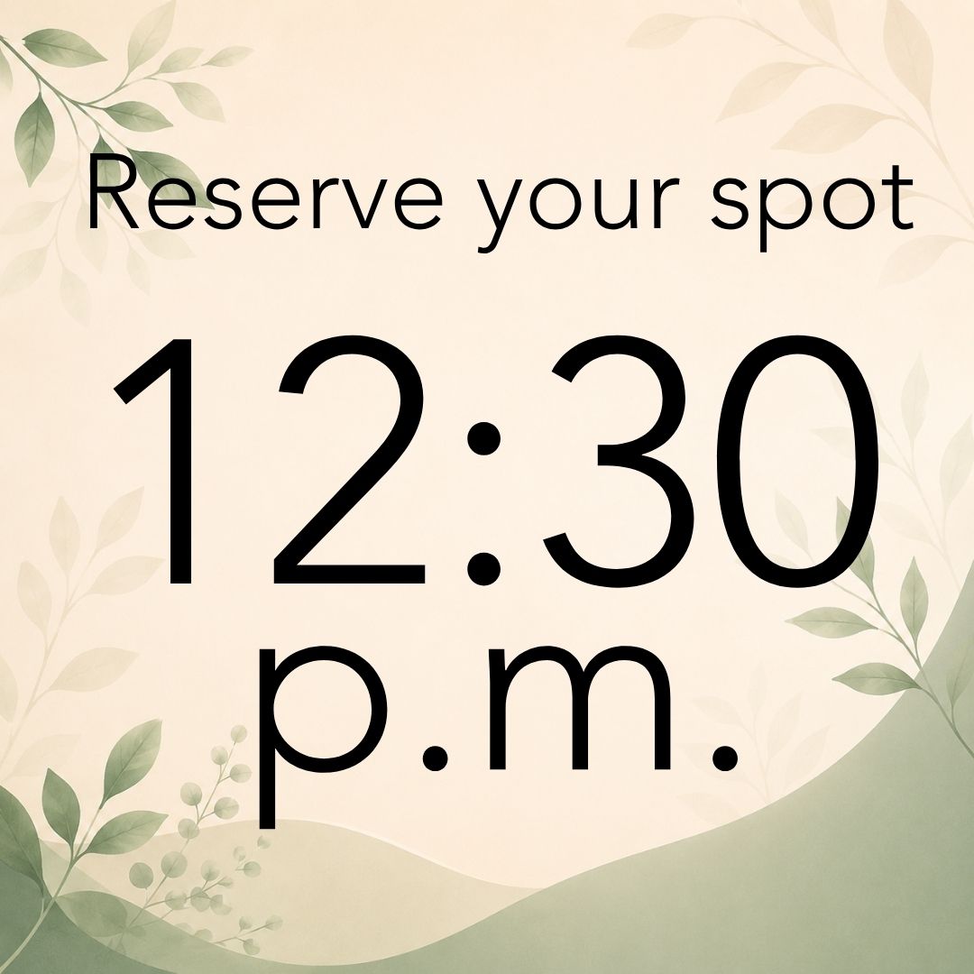 Ear Treatment with Lori 12:30 - 1:00 p.m.