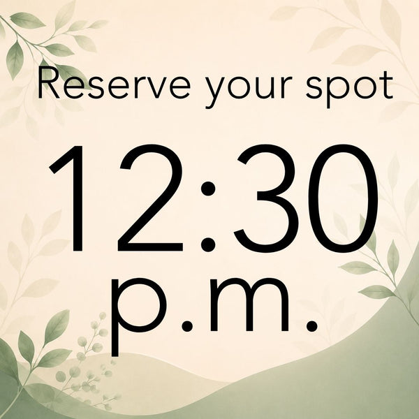 Ear Treatment with Lori 12:30 - 1:00 p.m.