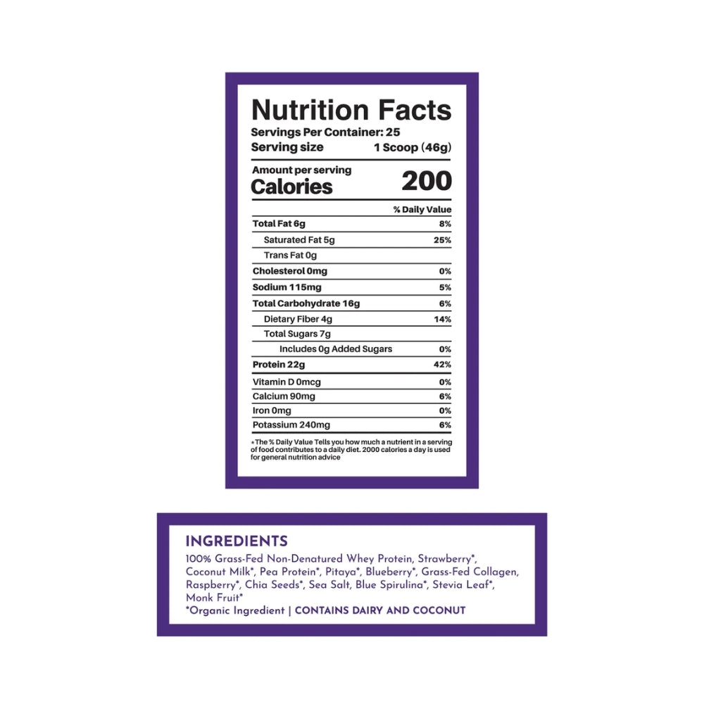 Just Ingredients Protein Powder - Mountain Berry - 2.18 lb