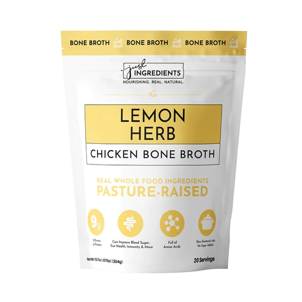 Just Ingredients Chicken Bone Broth - Lemon Herb - 10.7 oz