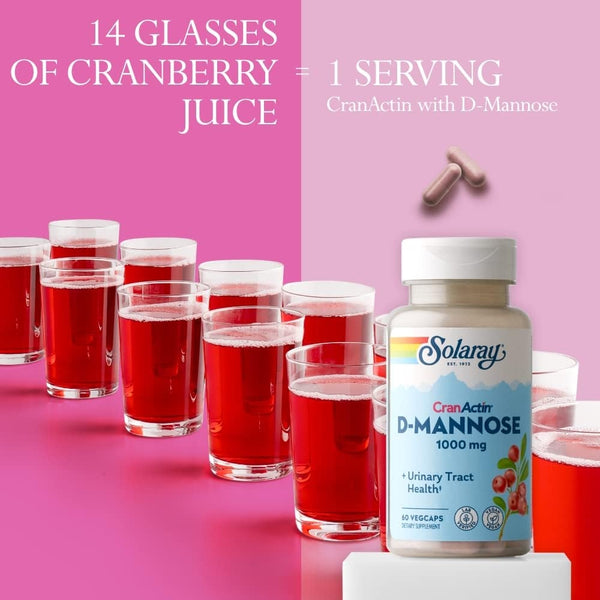 Solaray D-Mannose With Cranberry Extract - 120 VegCaps