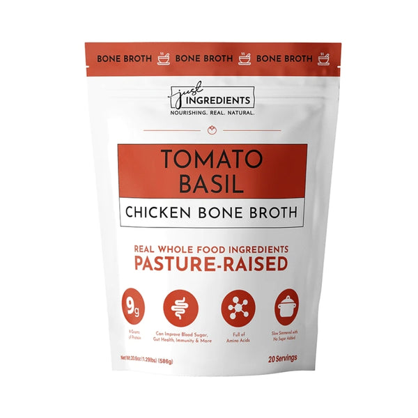 Just Ingredients Chicken Bone Broth - Tomato Basil - 20.6 oz