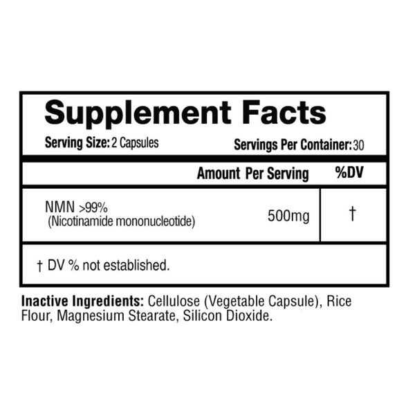 1LifeScience - NMN Basic 500mg 60 Veggie Caps