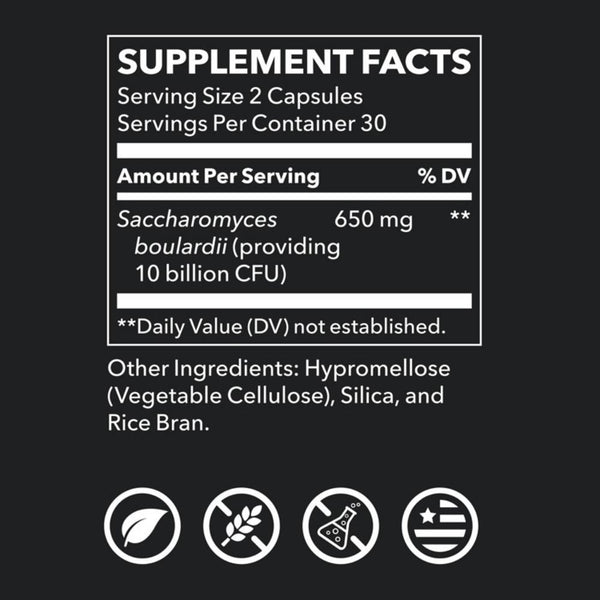 S. Boulardii Probiotic 10 Billion CFU - 60 Capsules