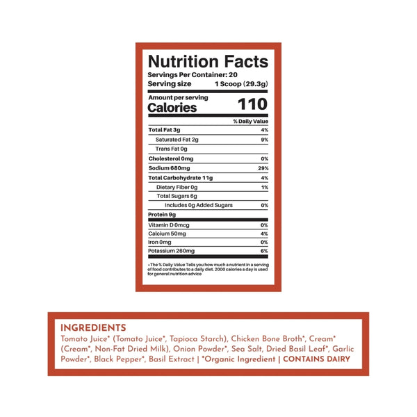 Just Ingredients Chicken Bone Broth - Tomato Basil - 20.6 oz