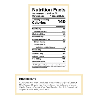 Just Ingredients Protein Powder - Just Plain - 30 Servings