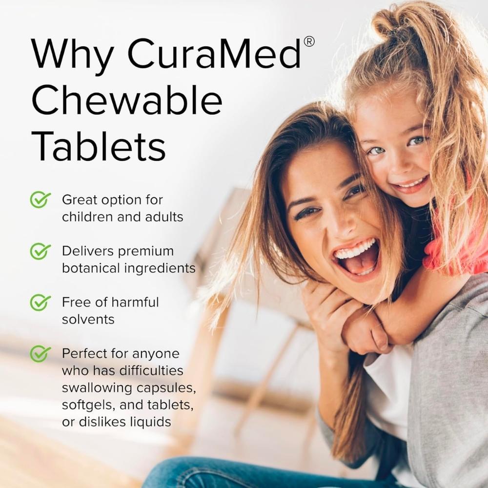 Curamed CuraMed Superior Absorption Curcumin 100 mg - 60 Chewable Tablets