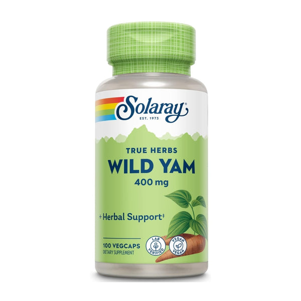 Solaray Wild Yam Root - 400 mg - 100 VegCaps