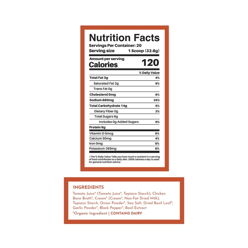 Just Ingredients Bone Broth Soup Mix - Creamy Tomato - 22.9 oz