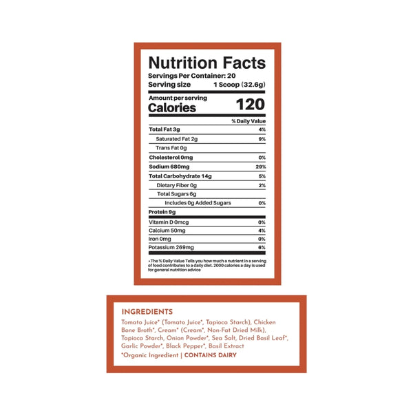 Just Ingredients Bone Broth Soup Mix - Creamy Tomato - 22.9 oz