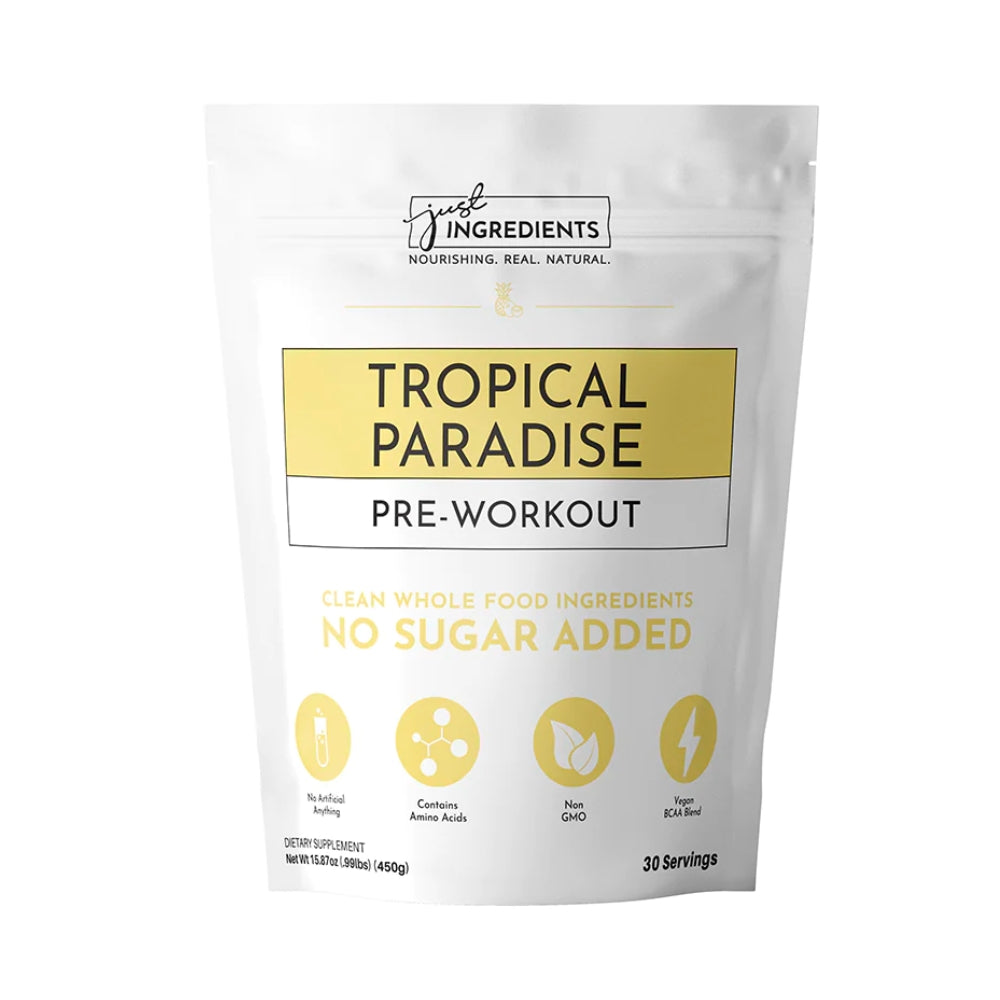 Just Ingredients Pre-Workout Powder - Tropical Paradise - 30 Servings