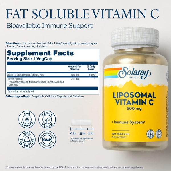 Solaray Liposomal Vitamin C - 100 VegCaps