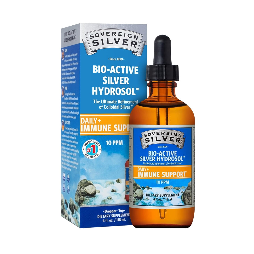 Bio Active Silver Hydrosol Daily + Immune Support - Dropper Top - 4 fl oz