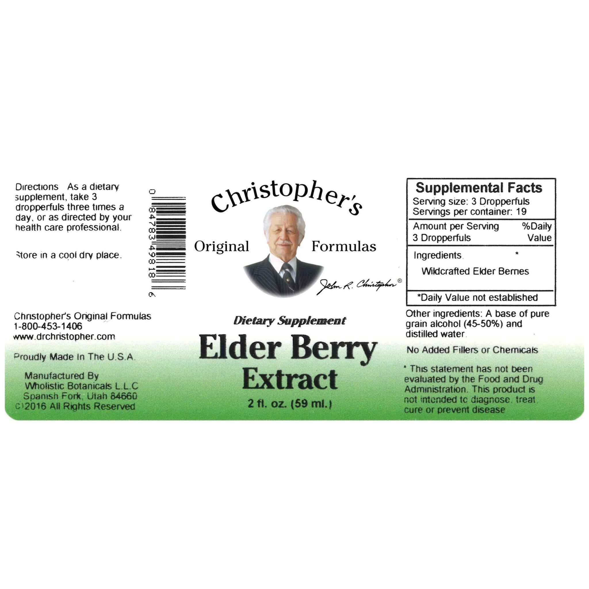 Elder Berry Extract 2 oz