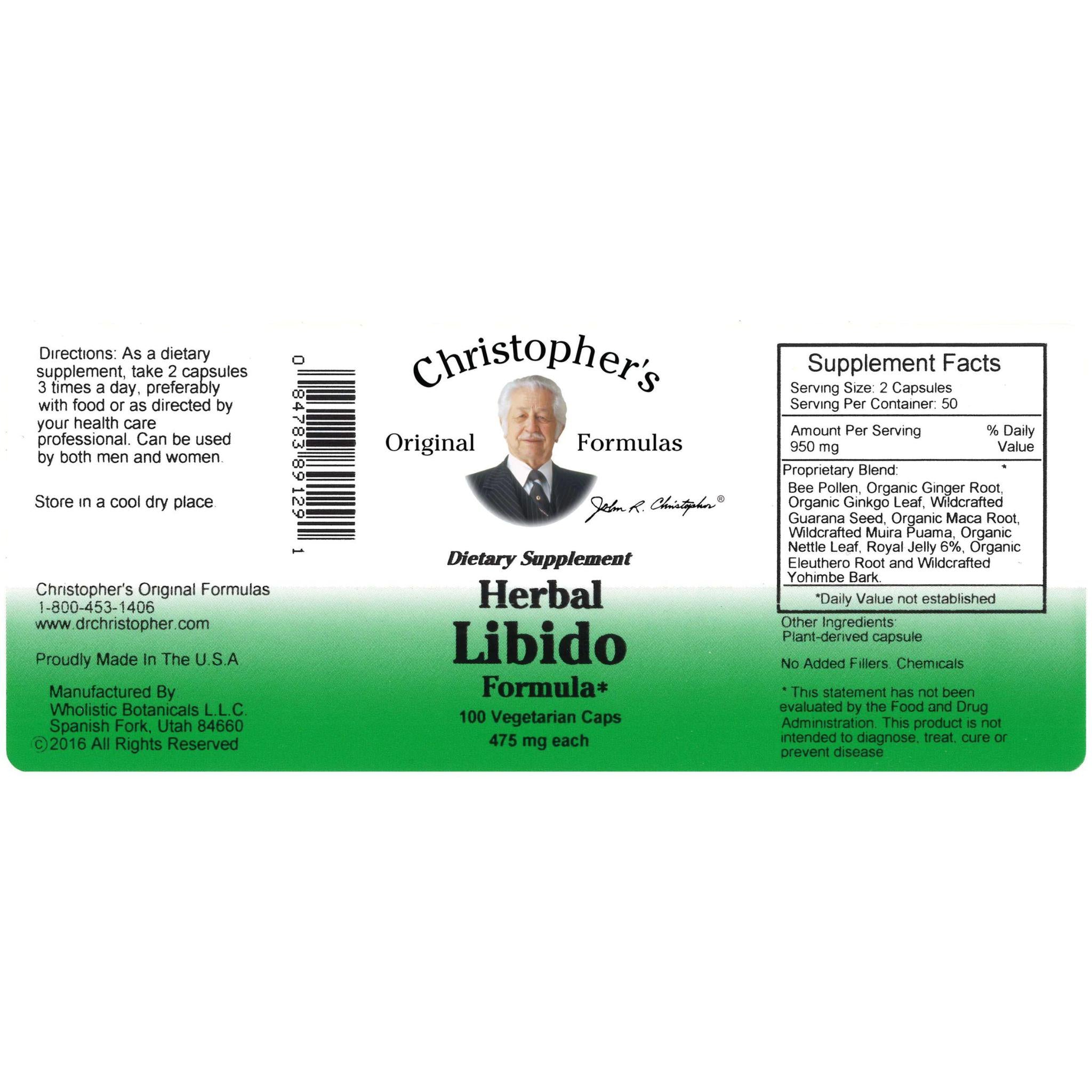 Herbal Libido Formula - 100 VegCap