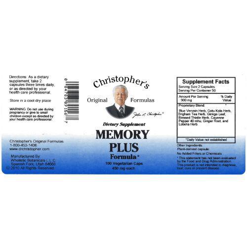 Memory Plus Formula - 100 VegCap