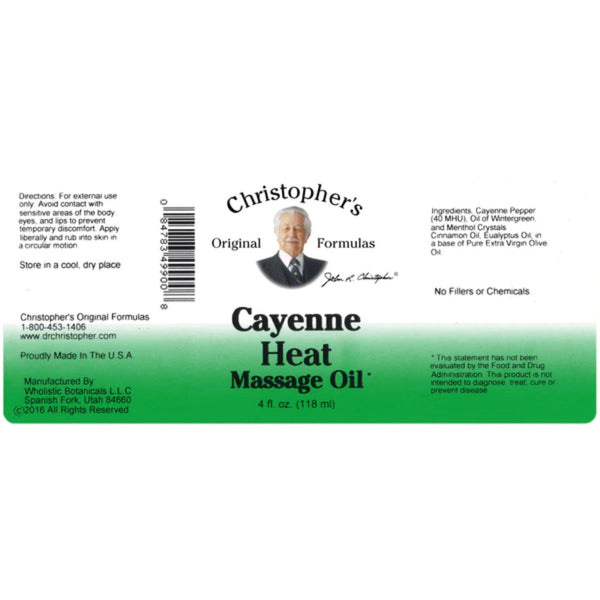 Cayenne Heat Massage Oil - 4 oz