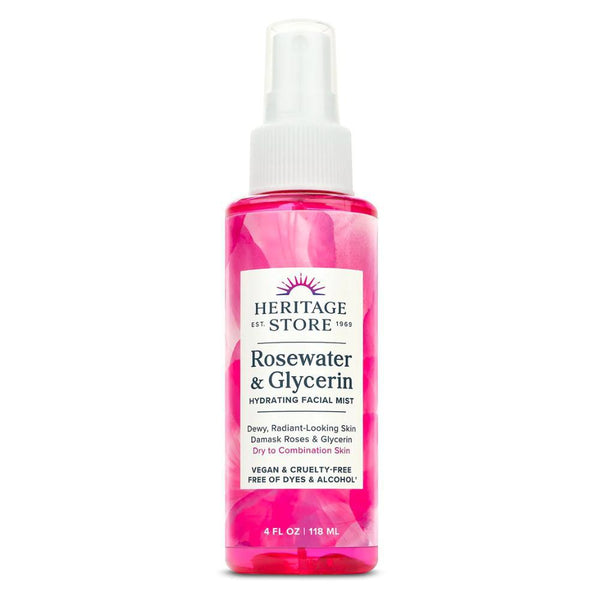 Heritage Store Rosewater & Glycerin Facial Mist - 4 oz
