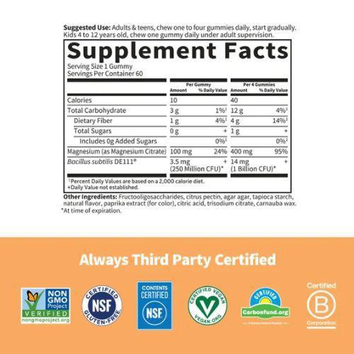 Dr. Formulated Magnesium Gummies Peach-60 ct