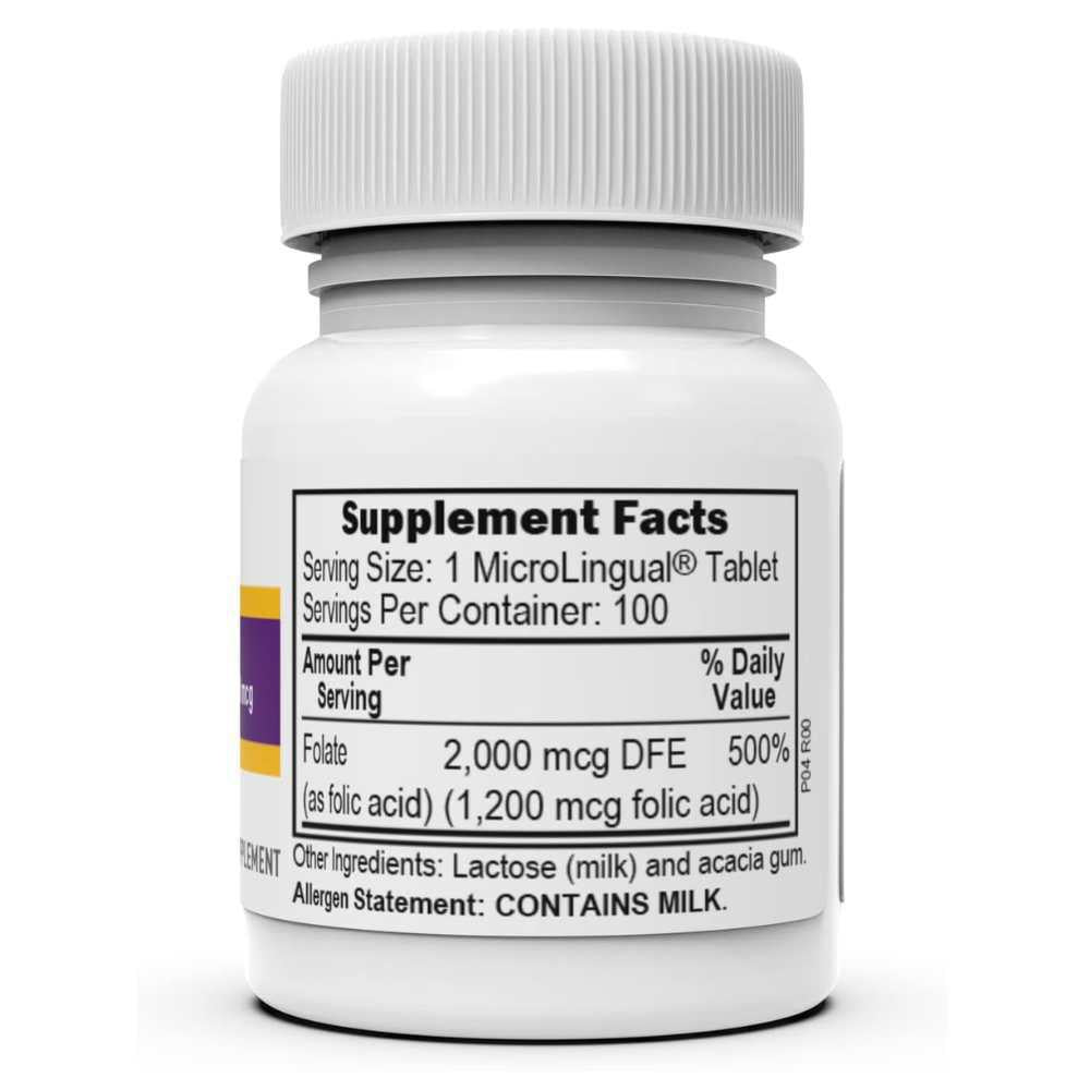 Folic Acid 1,200 mcg - 100 Tablets