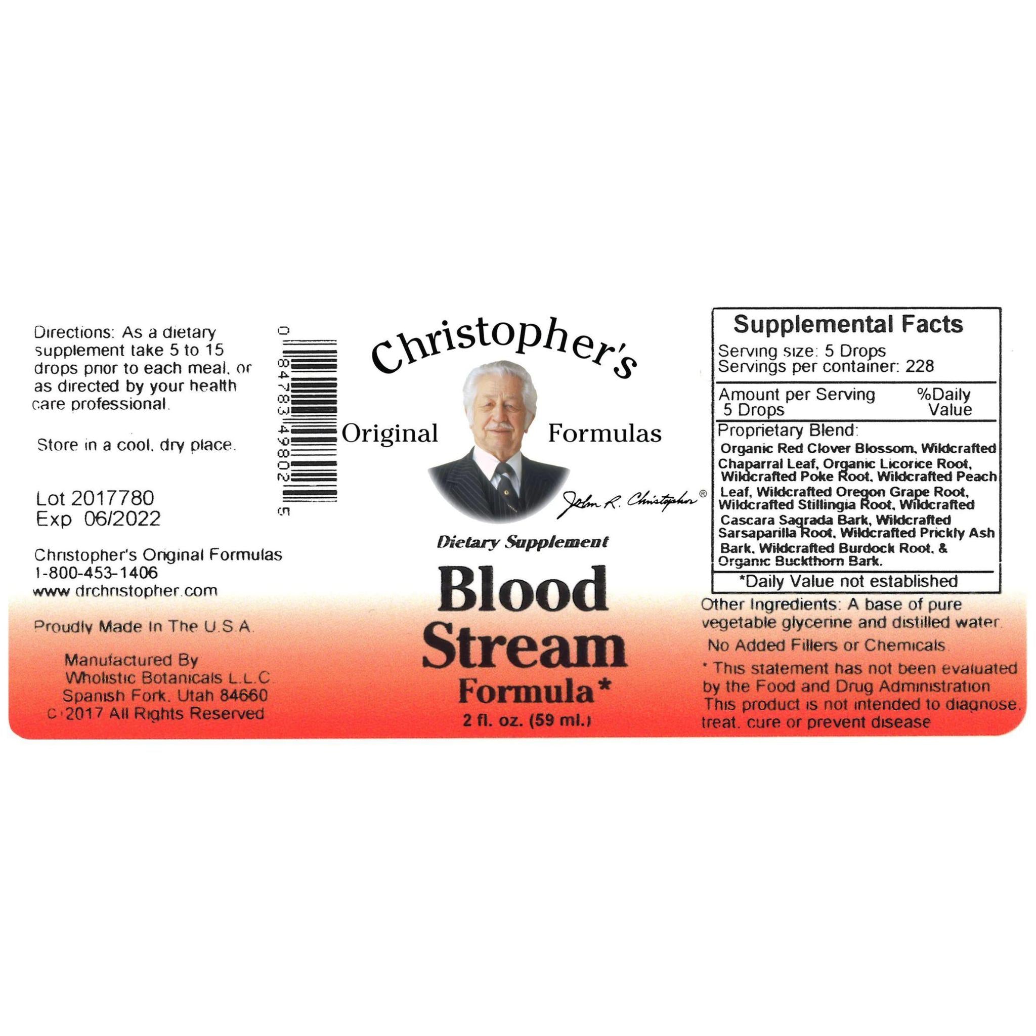 Blood Stream Formula Extract 2 oz