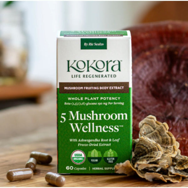 Kokora 5 Mushroom Wellness - 800 mg - 60 Caps