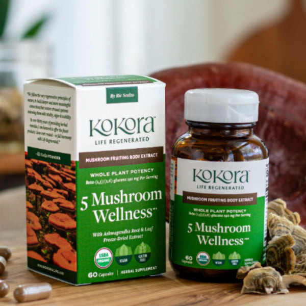 Kokora 5 Mushroom Wellness - 800 mg - 60 Caps