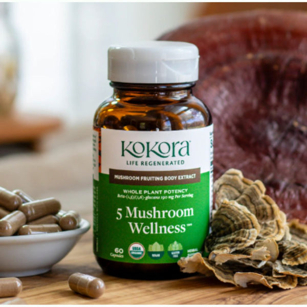 Kokora 5 Mushroom Wellness - 800 mg - 60 Caps