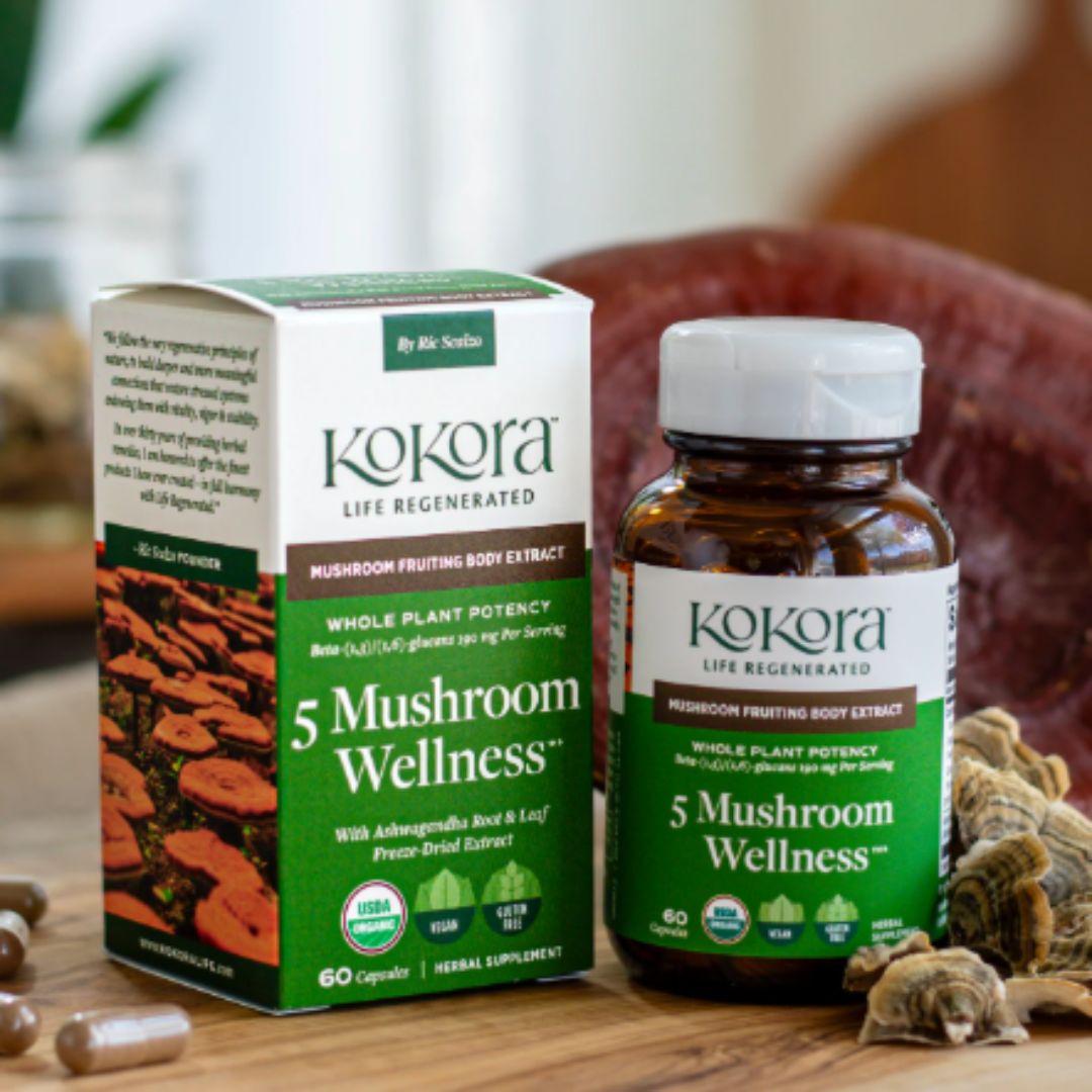 Kokora 5 Mushroom Wellness - 800 mg - 60 Caps