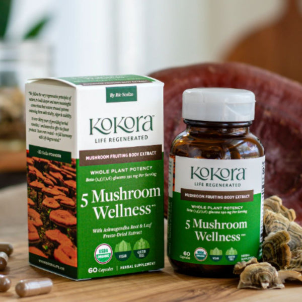Kokora 5 Mushroom Wellness - 800 mg - 60 Caps