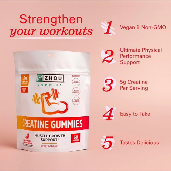 Strengthen your workouts with Zhou Creatine Gummies