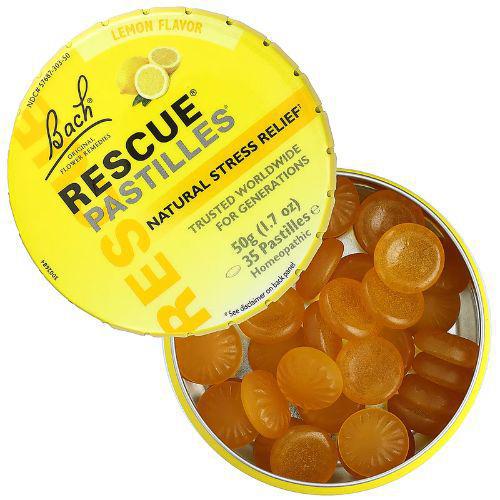 Bach Rescue Pastilles Natural Stress Relief Lemon - 35 Pastilles