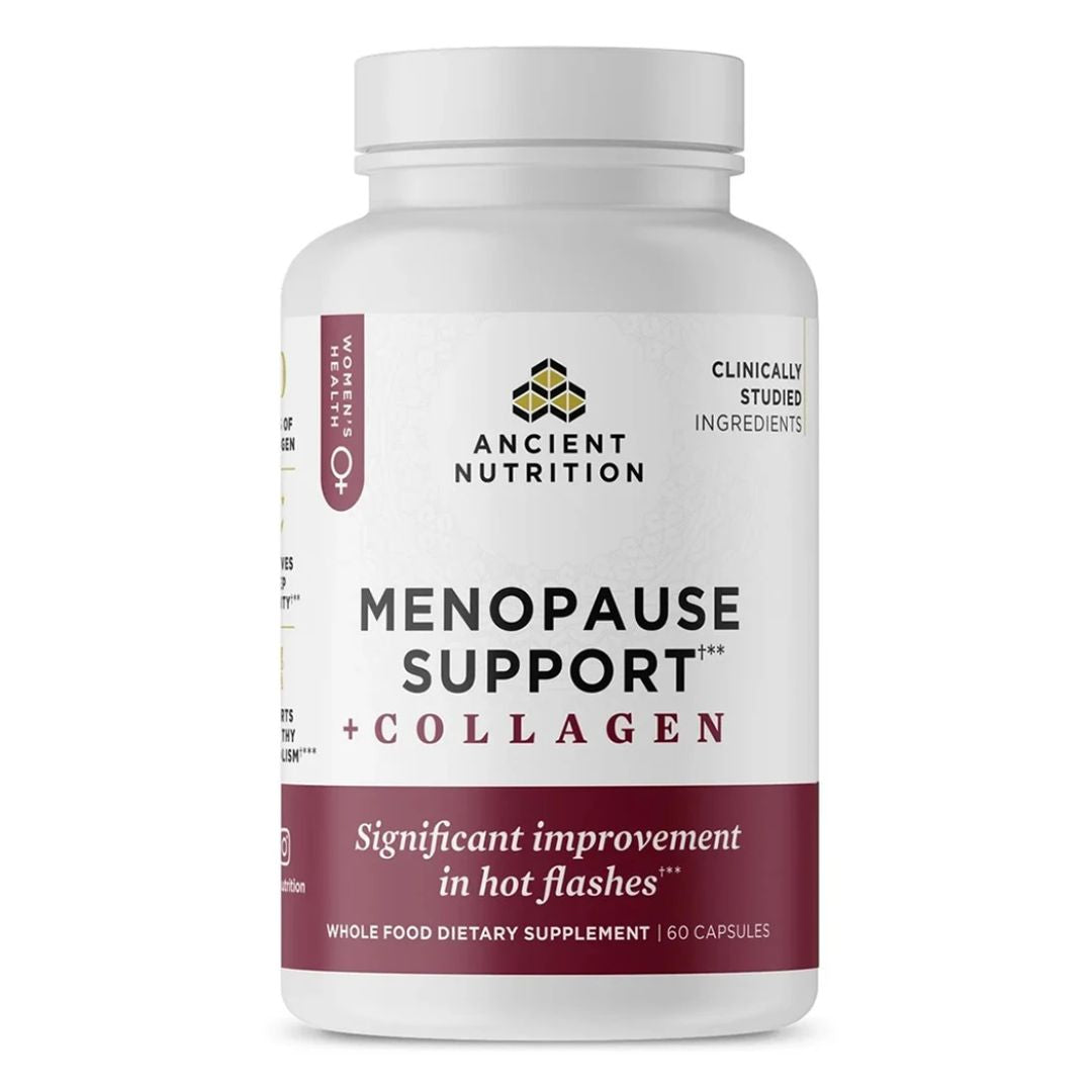 Ancient Nutrition Menopause Support + Collagen - 30 Servings - 60 Caps