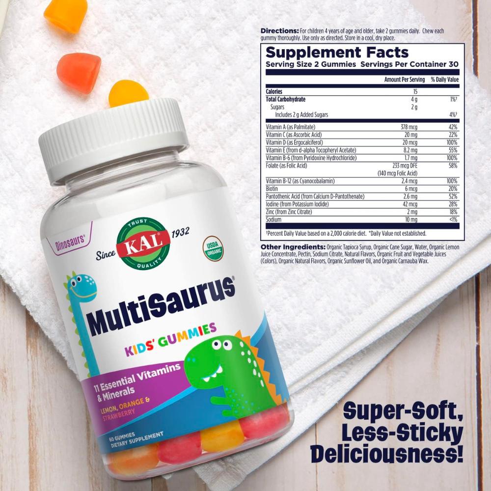 KAL Multisaurus Gummies - 60 Gummies