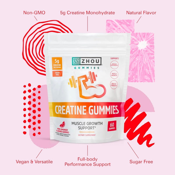 Zhou Creatine Gummies with 5 grams Creatine Monohydrate