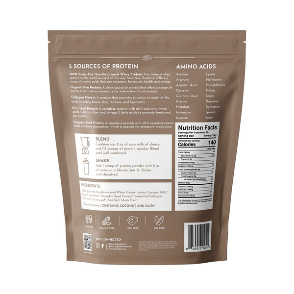 Just Ingredients Protein Powder - Chocolate - 2.44 lb
