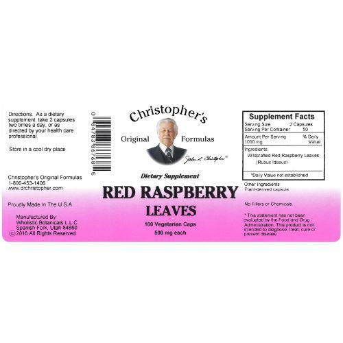 Red Raspberry Leaf - 100 VegCap