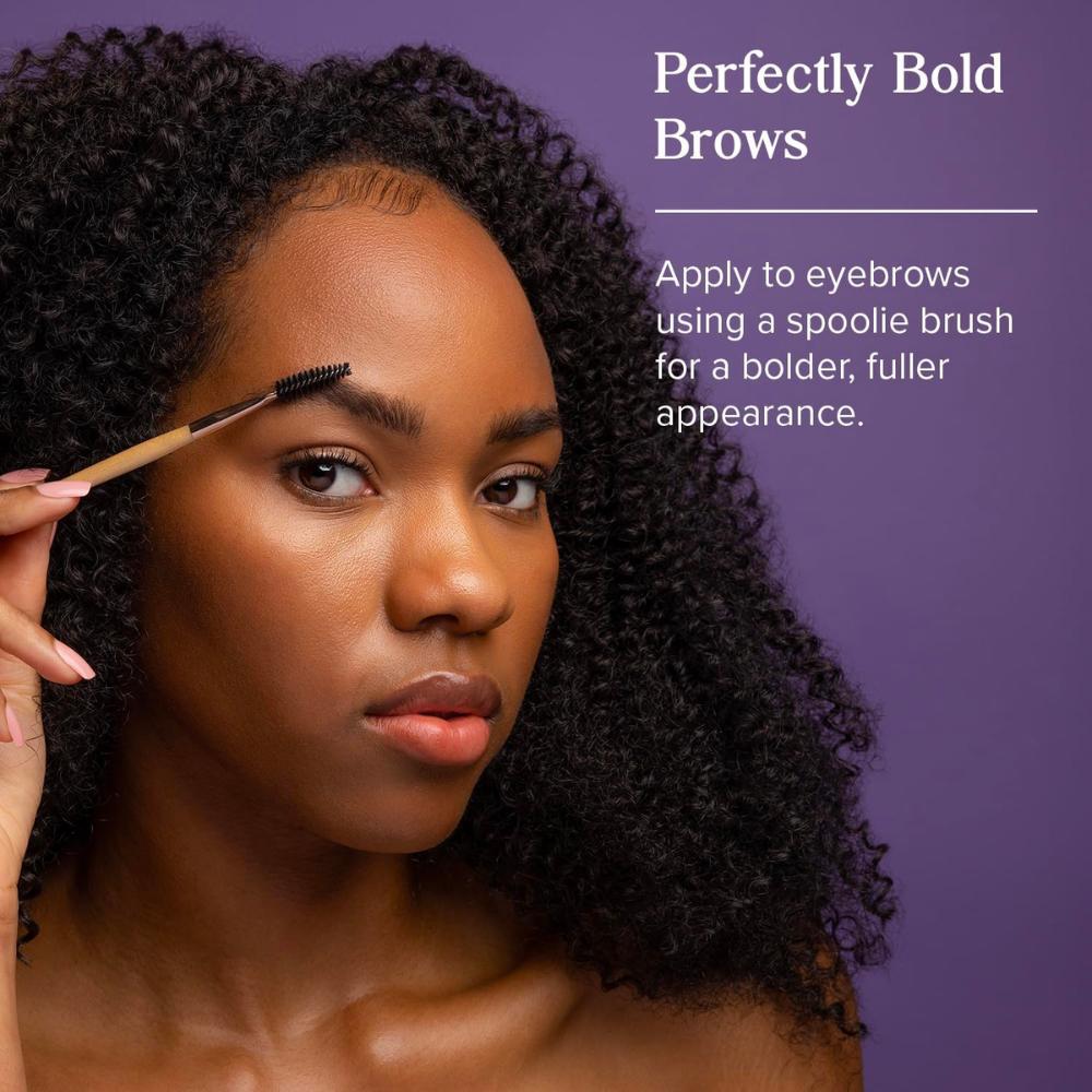 Apply organic castor oil to eyebrows using a spoolie brush for a bolder and fuller appearance.
