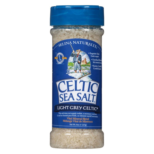 Light Grey Celtic Salt Shaker 8 oz