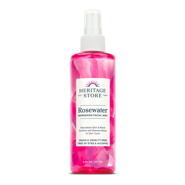 Heritage Store Rosewater Facial Mist - 8 oz