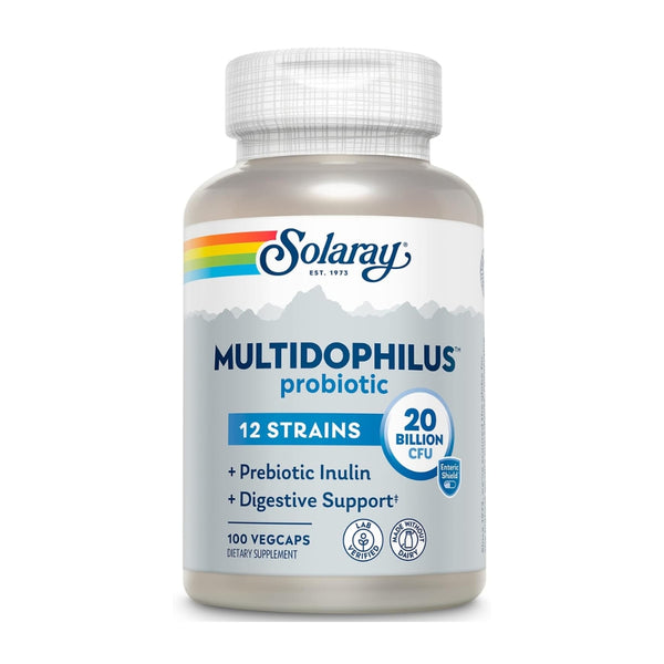 Solaray Multidophilus 12 Strain Probiotic - 20 Billion CFU - 100 VegCaps